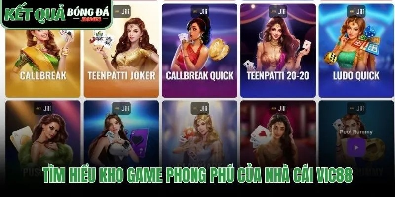 Vic88 sở hữu kho game đa dạng nhiều thể loại